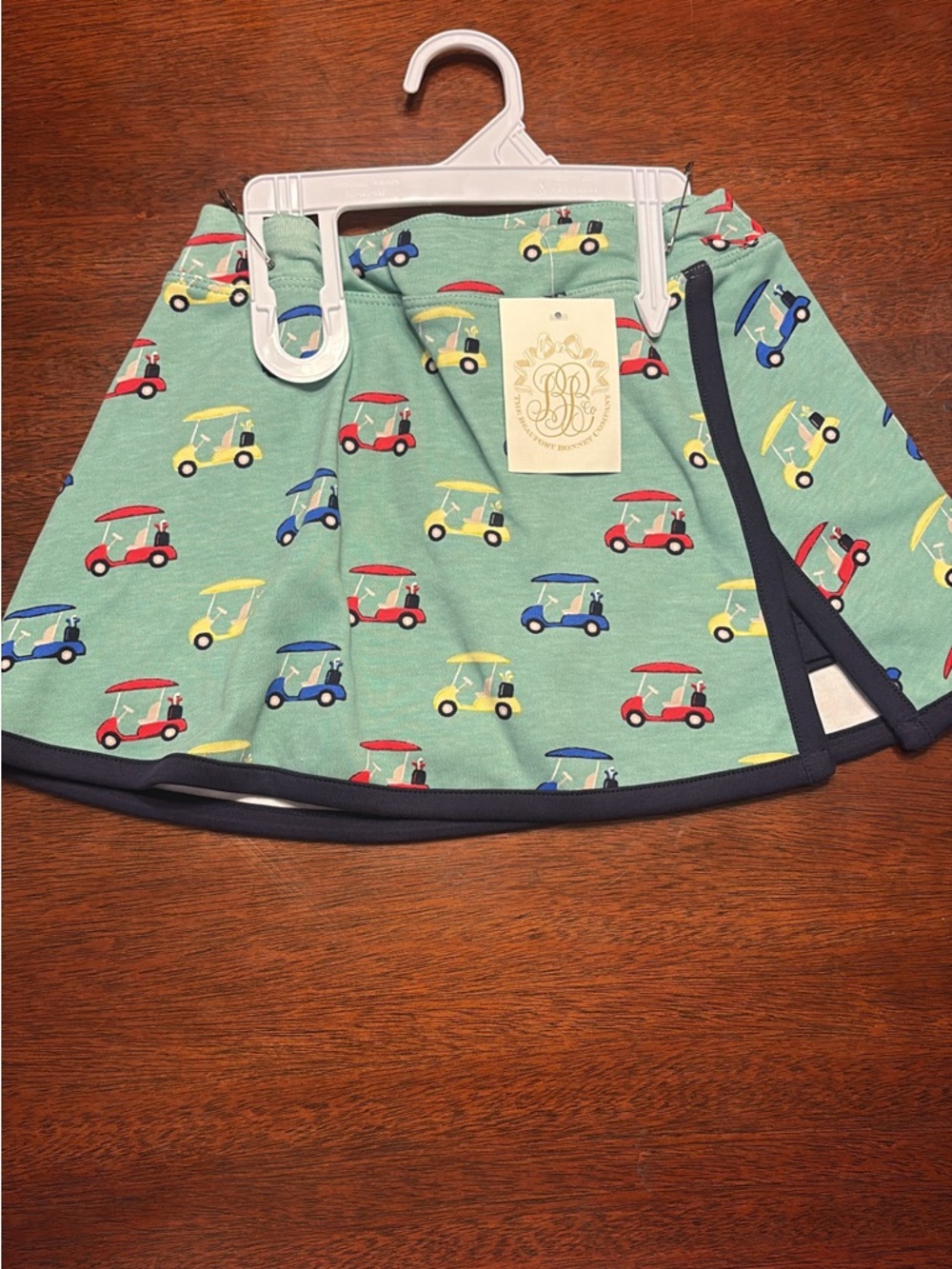 TBBC Golf Cart Print Skirt in Mint Green